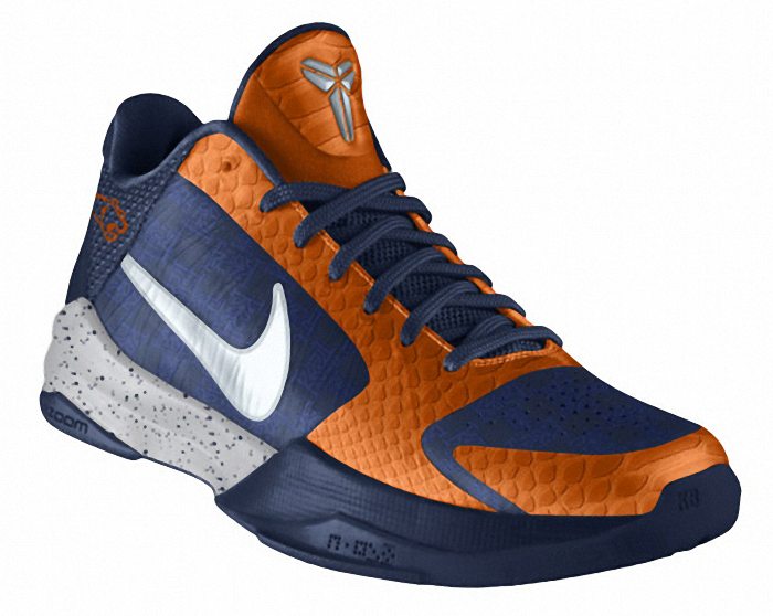 Kobe Bryant Nike Zoom Kobe V (5), Nike id 2010 Edition with colors black, blue and orange. Picture 03