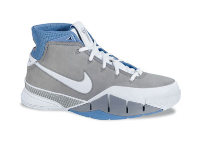 Kobe Bryant Nike Air Zoom Kobe I grey, sky blue and white